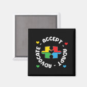 Aimant Accepter Advocate Adapt Support Sensibilisation su (Recto/Verso)