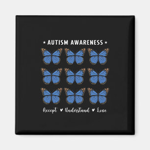 Aimant Accepter Comprendre Amour Papillon de sensibilisat