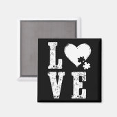 Aimant Accepter l'amour comprendre l'autisme soutenir l'a (Recto/Verso)