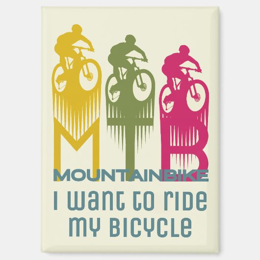 Aimant Accessoire cadeau Mountainbiker MTB Mountainbiker (Recto)