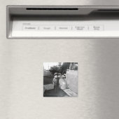 Aimant Accompagnateur de station-service rétro des années (In Situ (Lave-vaisselle))