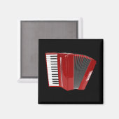 Aimant Accordion : L'Accordion Rouge (Recto/Verso)