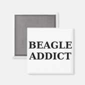 Aimant accro beagle (Recto/Verso)