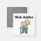 Aimant Accro du Web (Recto/Verso)