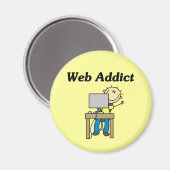 Aimant Accro du Web (Recto/Verso)
