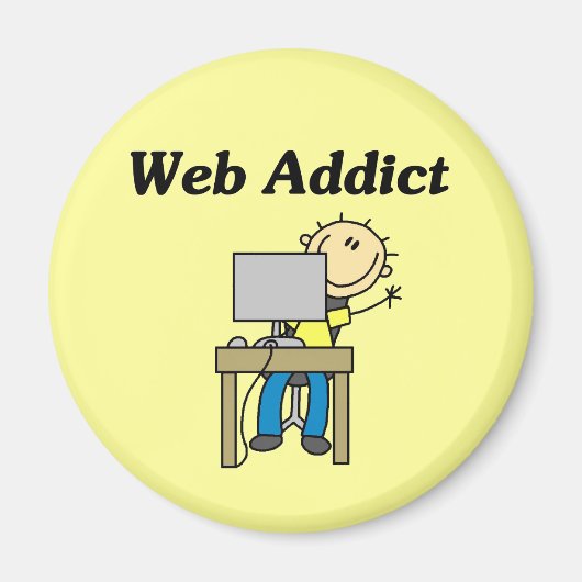 Aimant Accro du Web (Devant)