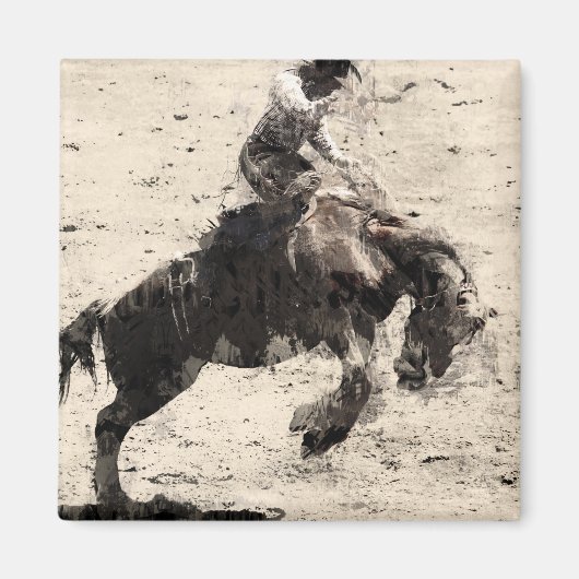 Aimant Accrocher - Bronco Busting Champ (Devant)