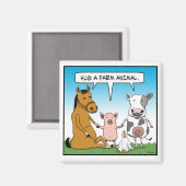 Aimant Accrocher un animal de ferme (Recto/Verso)