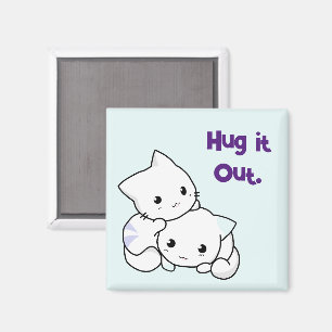 Aimant Accrochez-Le À Des Chatons De Dessin, Mignonne Ami