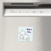 Aimant Accrochez-Le À Des Chatons De Dessin, Mignonne Ami (In Situ (Lave-vaisselle))