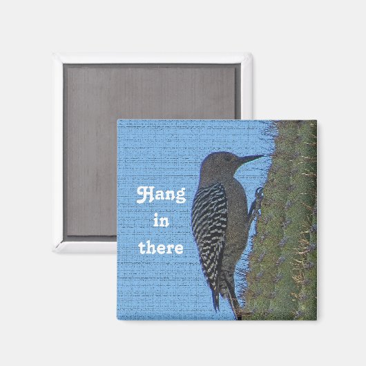 Aimant Accrochez-vous là Encourageant Pic-Pic Photo Cactu (Recto/Verso)