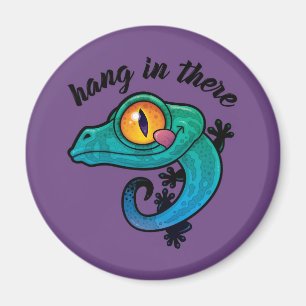 Aimant Accrochez-Vous Là Gecko Coloré