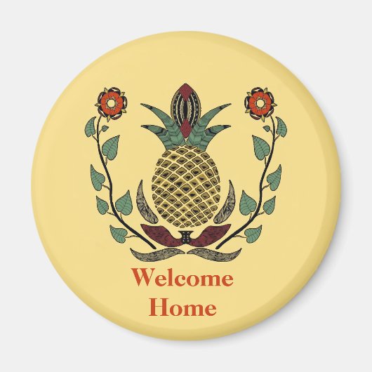 Aimant Accueil - Ananas (Devant)