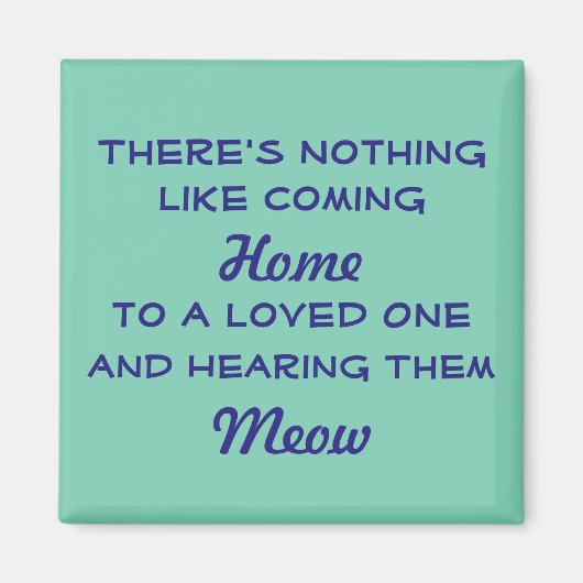 Aimant Accueil Bienvenue Meow (Devant)