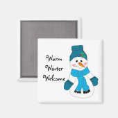 Aimant Accueil Chaleureux d'Hiver (Recto/Verso)