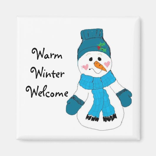 Aimant Accueil Chaleureux d'Hiver (Devant)