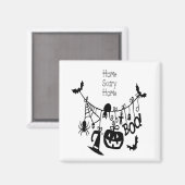 Aimant Accueil Citrouille de chauves-souris, Chat noir, V (Recto/Verso)