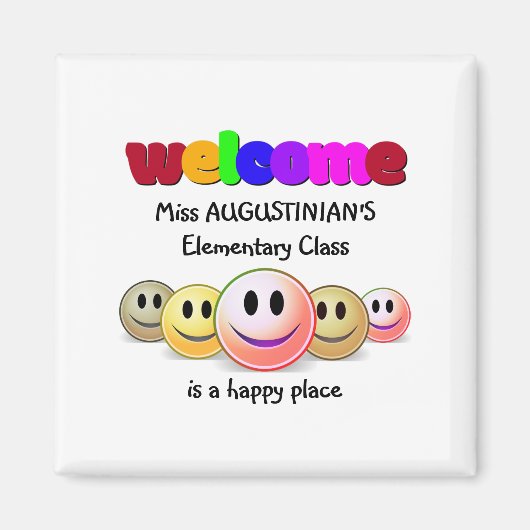 Aimant Accueil de la classe Enseignants personnalisés (Devant)