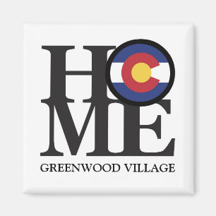Aimant ACCUEIL Groenwood Village Colorado Magnat 4x4"