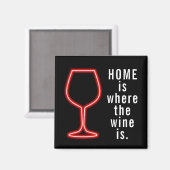 Aimant Accueil Où Le Vin Est Drôle (Recto/Verso)