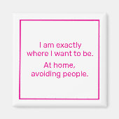 Aimant Accueil (rose) (Devant)