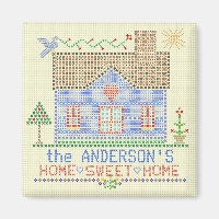 Accueil Sweet Home Cross Stitch House Personnalisé