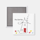 Aimant Accueil Sweet Home Faveurs d'aimant (Recto/Verso)