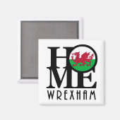 Aimant ACCUEIL Wrexham Wales (Recto/Verso)