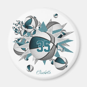 Aimant acheter 1 ou acheter pour équipe turquoise gris ba