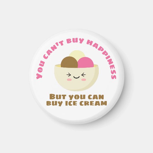 Aimant Acheter de la crème glacée (Devant)