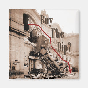 Aimant Acheter L'Humour Du Marché Stock Dip