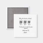 Aimant achetez une boisson à la mariée scannez le code QR (Recto/Verso)