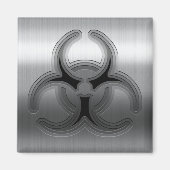 Aimant Acier brossé Biodanger (Devant)