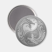 Aimant Acier inoxydable Yin Yang Dragons (Recto/Verso)