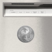 Aimant Acier inoxydable Yin Yang Dragons (In Situ (Lave-vaisselle))