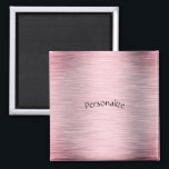 Aimant Acier magnétique métallique<br><div class="desc">Aimant métallique rose avec finition en acier.</div>