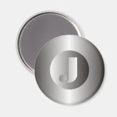 Aimant Acier poli "J" (Recto/Verso)