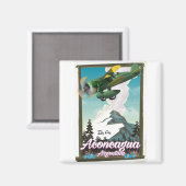 Aimant Aconcagua Argentine affiche de voyage (Recto/Verso)