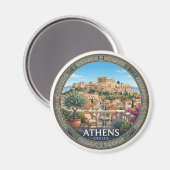 Aimant Acropole d'Athènes Grèce (Recto/Verso)