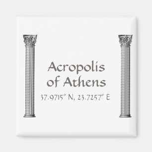 Aimant Acropole d'Athènes Latitude Longitude