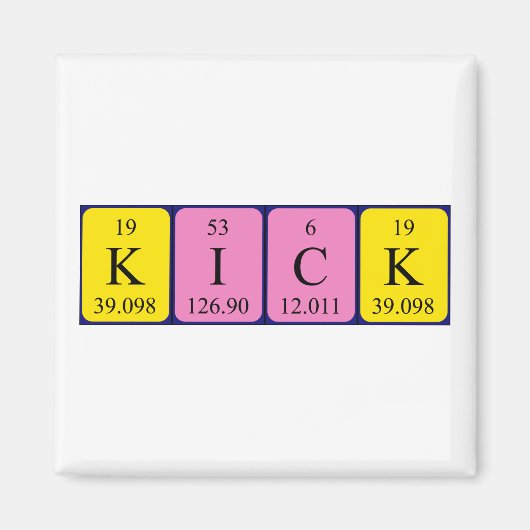 Aimant Activer l'aimant de nom de table périodique (Devant)