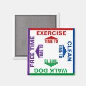 Aimant Activités et tâches de Personnaliser (Recto/Verso)