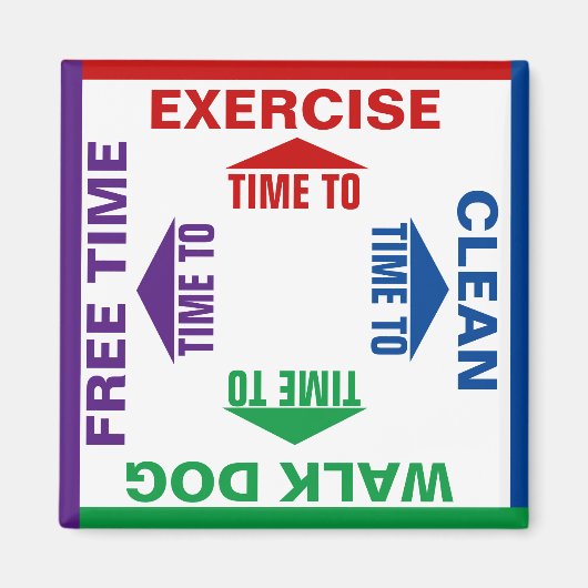 Aimant Activités et tâches de Personnaliser (Devant)