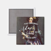Aimant Ada Lovelace - La fille Geek originale (Recto/Verso)