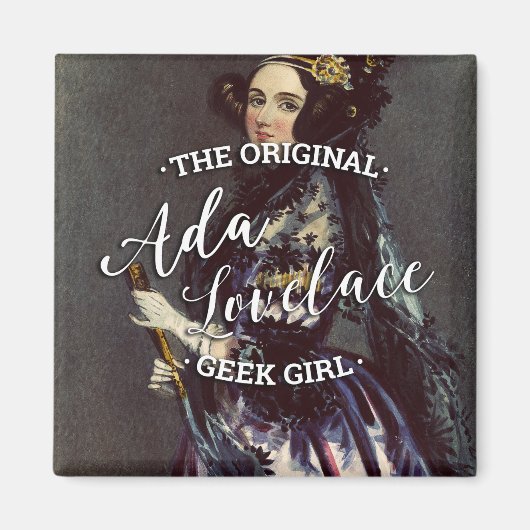 Aimant Ada Lovelace - La fille Geek originale (Devant)