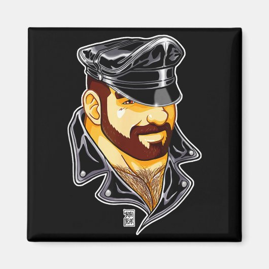 Aimant Adam Likes Leather Hat  (Devant)