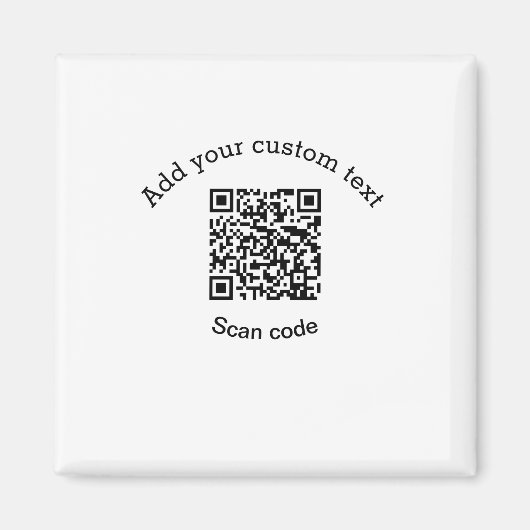Aimant Add your custom text scan QR code business  (Devant)