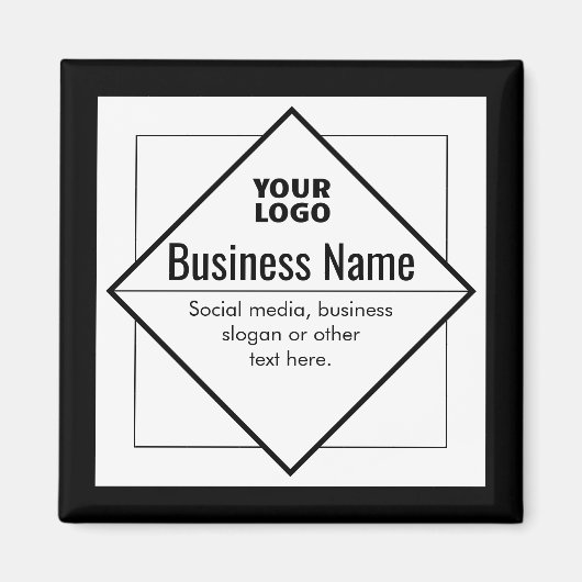 Aimant Add Your Logo Customizable Template (Devant)