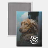 Aimant Add Your Own Photo Dog Pets Monogram (Recto/Verso)