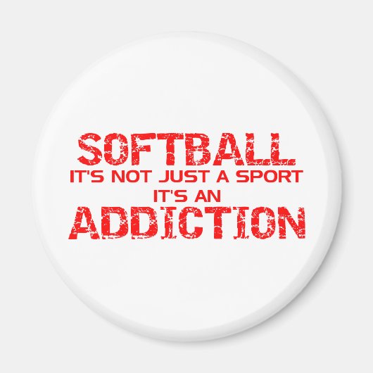 Aimant Addiction au softball (Devant)